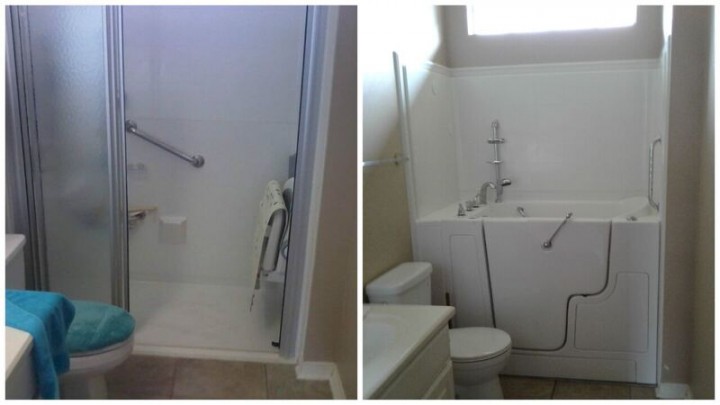Before and After Walk in Tub Installation in TX